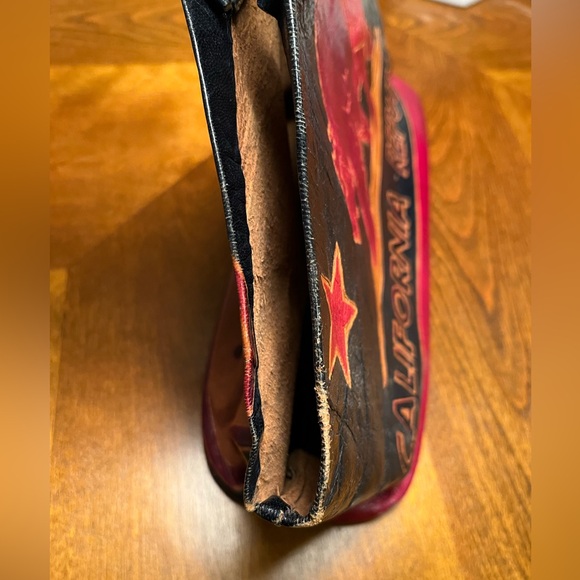 Vintage Hand Tooled Leather California Hand Bag - Picture 7 of 9